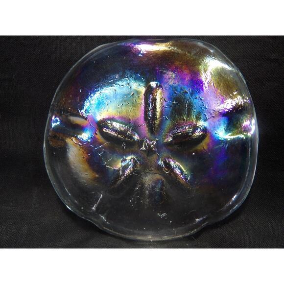 Art Glass Iridescent Sand Dollar Paperweight - Picture 3 of 6